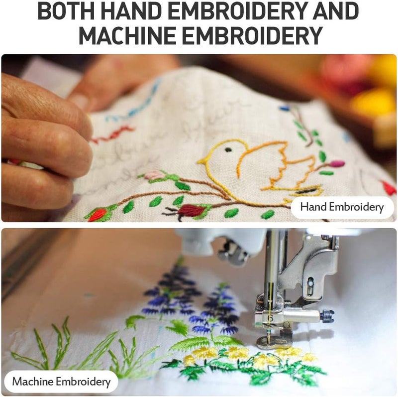 Seneme Cut Away Embroidery Stabilizer 8"x8" 100 Precut Sheets, 2.5oz Medium Weight Cut Away Stabilizer for Embroidery Backing for Machine Embroidery and Hand Sewing for 4x4 and 6x6 Hoops - Image 5